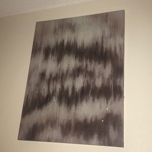 Grey classy painting with a hint of glitter